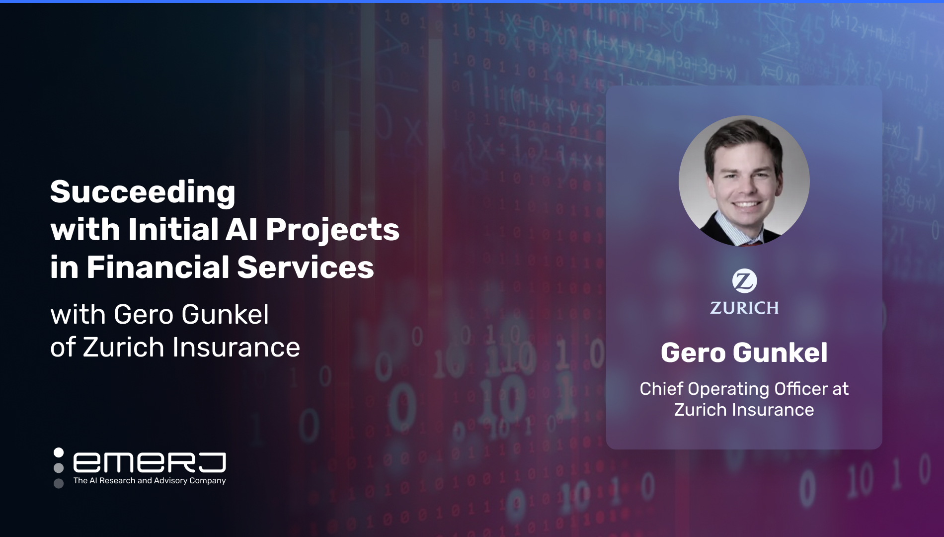 Succeeding with Initial AI Projects in Financial Services – with Gero Gunkel of Zurich Insurance
